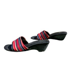 Colorful Striped Wedge Sandals size 10 by Life Stride